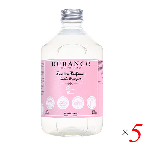 【当店最大16%+日曜5%】〜6/15(月)9:59！デュランス DURANCE ランドリーソープ 洗濯用洗剤 500ml 香り5種 5本セット 天然アロマ 防ダニ 敏感肌