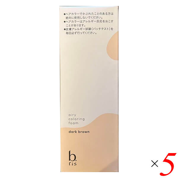 ビーリス エアリーカラーリングフォーム 80g 5個セット ダークブラウン