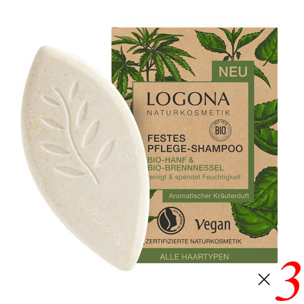シャンプー 固形 ヘンプ ロゴナ ソリッドシャンプー 〈ヘンプ&ネトル〉60g 3個セット 送料無料の通販は 7,180円