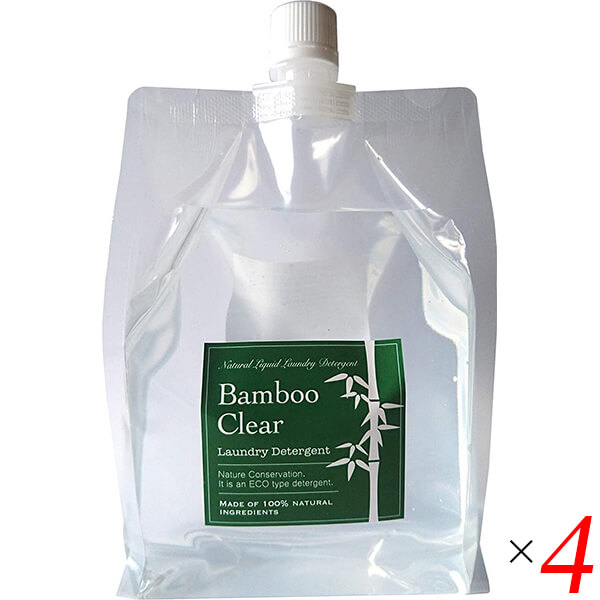 エシカルバンブー Bamboo Clear バンブークリア パック 1L（弱アルカリ性洗剤） 4個セット