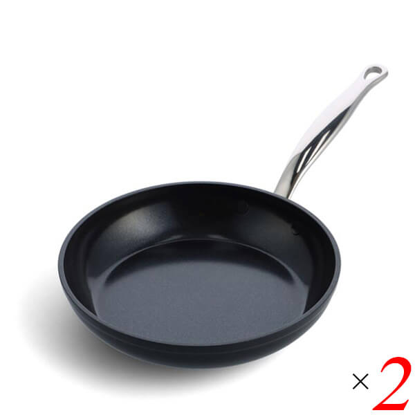 【ポイント最大+7%！】超超祭！フライパン IH フッ素不使用 グリーンパン バルセロナプロ フライパン24cm 2個セット ゼンケン 送料無料 19,582円
