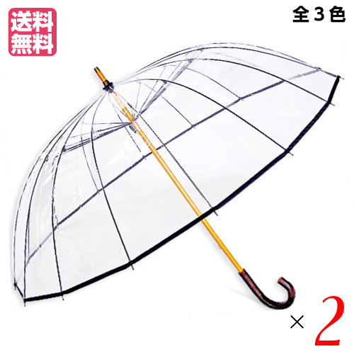 【BIGお買い物ラリー！ポイント最大+11%】ビニール傘 16本 おしゃれ かてーる１６桜 全３色 ２本セット