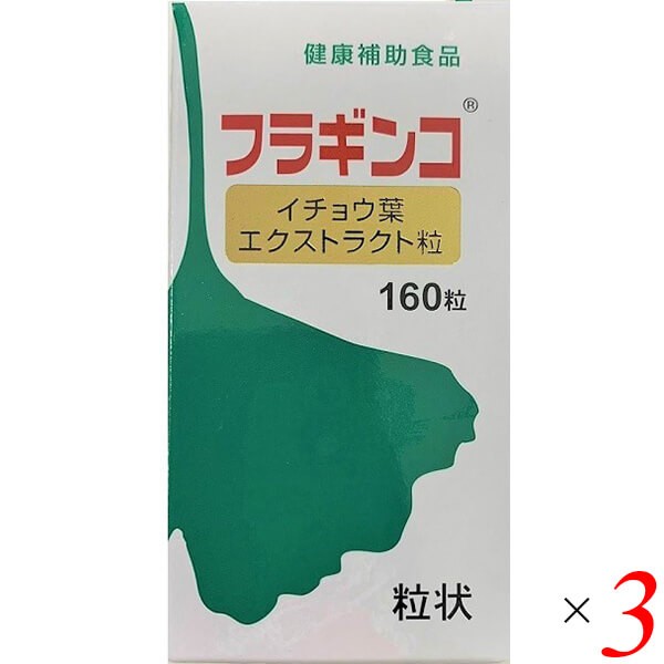 イチョウ葉エキス サプリ 栽培期間中無農薬 甲陽ケミカル フラギンコ イチョウ葉 エクストラクト粒 40g（250mg×160粒） 3個セット 送料