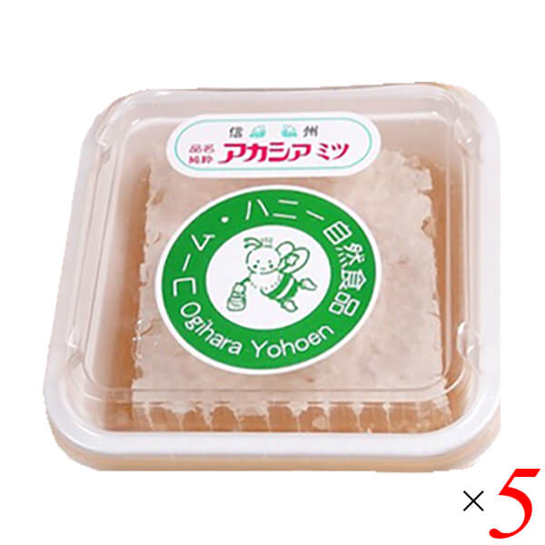 コームハニー 国産コームハニーアカシア 100g 5個セット 荻原養蜂園 日本製 蜂蜜 巣蜂蜜