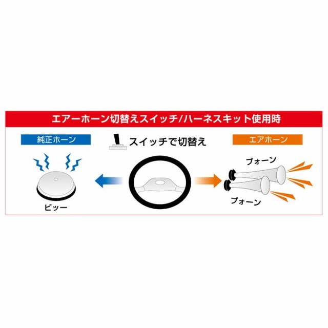 ●トラック用 ホーン切替スイッチ （505129）いすゞ ふそう 4t車・大型車【電子式純正ホーン用】