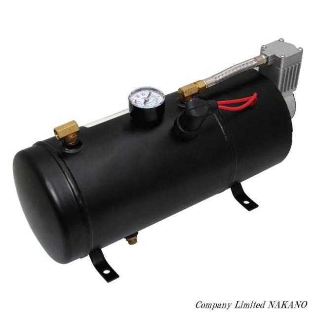●トラック用 NEW ホーンメイト 12/24V コンプレッサー付 エアータンク　自動でエアーが溜まる　コンプレッサー付エアータンク