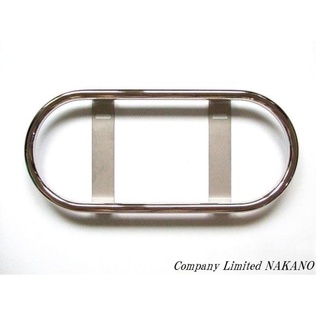 ○トラック用 ナンバー枠 小判型 中型用 丸パイプ19Φ 鏡面