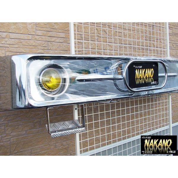 ●トラック用 ナンバー枠 小判型 中型用 丸パイプ19Φ 鏡面ステンレス レトロ車に_4