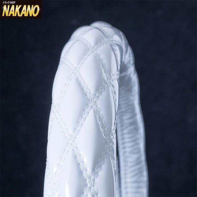 ●トラック用 ハンドルカバー NEWブレイク エナメル白/W糸白 S/ML/LM/2HS/2L/2HL