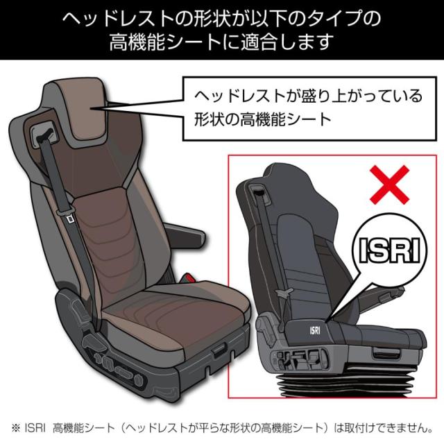 ●トラック用 シートカバー COMBI 運転席 高機能シート用 カラー選択 ファイブスターギガ後期 R4.10〜_6