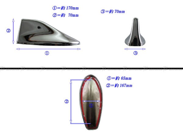 BRIGHTZ カローラスポーツ 10 12 210 211 213 214 219 メッキアンテナカバー ANTENNA−010｜au PAY  マーケット