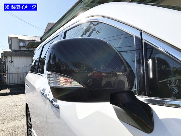BRIGHTZ エルグランド E52 TE52 TNE52 PE52 PNE52 リアルカーボンドアミラーカバー CAR−MIR−018_2