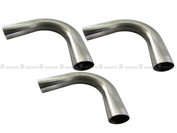 BRIGHTZ 60.5Φ 120度 ステンレス 曲げパイプ 1.2mm厚 3PC CUR−PIPE−002−3PC