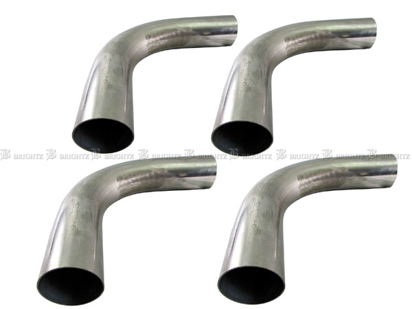 BRIGHTZ  60Φ 90度 ステンレス 曲げパイプ 1.2mm厚 4PC CUR−PIPE−005−4PC