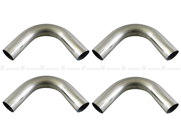 BRIGHTZ  70Φ 120度 ステンレス 曲げパイプ 1.5mm厚 4PC CUR−PIPE−028−4PC