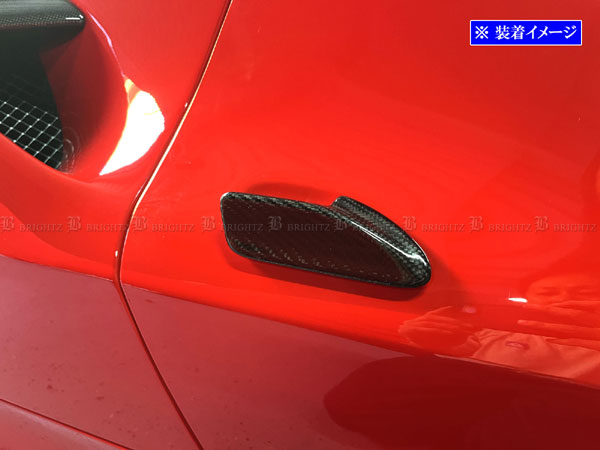 BRIGHTZ フェラーリ 488スパイダー リアルカーボンドアハンドルカバー ノブ DHC−NOBU−433の通販は