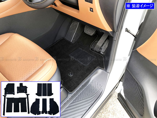 BRIGHTZ アルファードハイブリッド AAHH40W AAHH45W フロアマット 11PC 止め具付き FLOOR−MAT−084