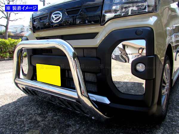 BRIGHTZ タントファンクロス LA650S LA660S 超鏡面ステンレスメッキフロントバンパーサイドパネル 2PC FRO−ETC−MID−058の通販は