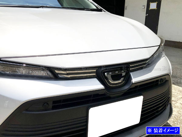 BRIGHTZ カローラ 17 215 219 後期 超鏡面ステンレスメッキフロントリップカバー FRO−LIP−081