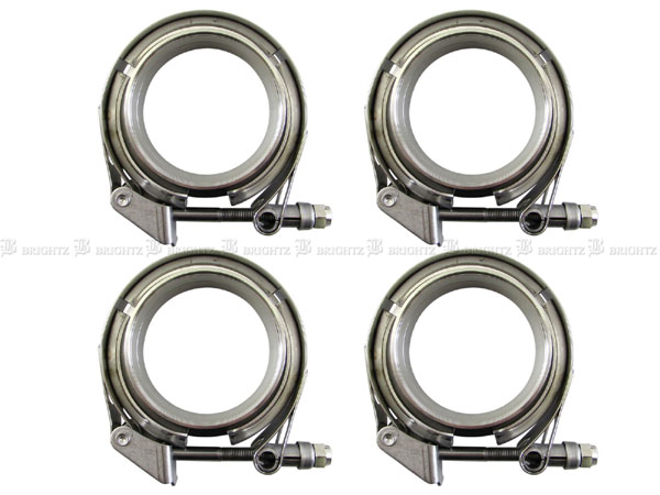 BRIGHTZ  ステンレスマフラーフランジ Vバンド 77Φ 81Φ 77 81 MUF−JOI−017−4PCの通販は