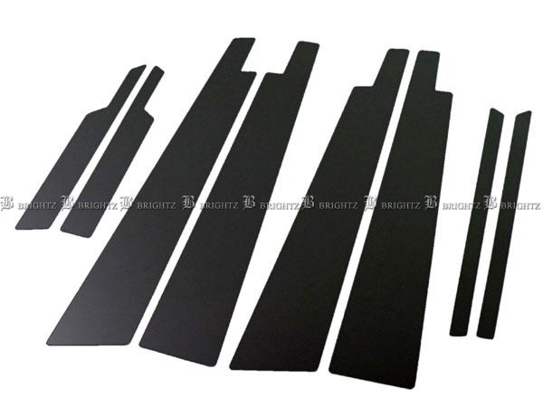 BRIGHTZ レクサス RX300 MCU10L 超鏡面ステンレスブラックメッキピラーパネル バイザー有用 8PC PIL−BLA−275の通販は