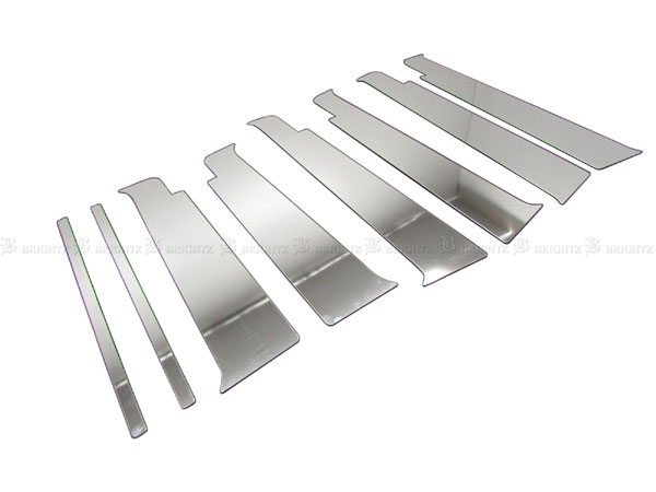 BRIGHTZ bB QNC 20系 QNC20 QNC21 QNC25 超鏡面ステンレスクロームメッキピラーパネルカバー バイザー有用 8PC PIL−SIL−008の通販は 5,860円