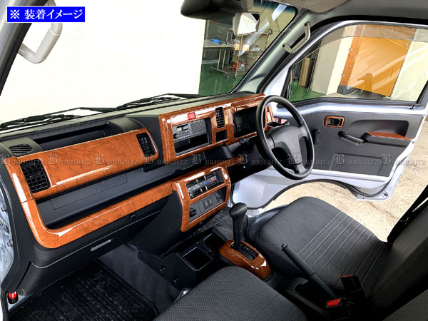 BRIGHTZ サンバートラック S500J S510J 前期 インテリアパネルセット 11PC ウッド調 WOOD−PAN−009