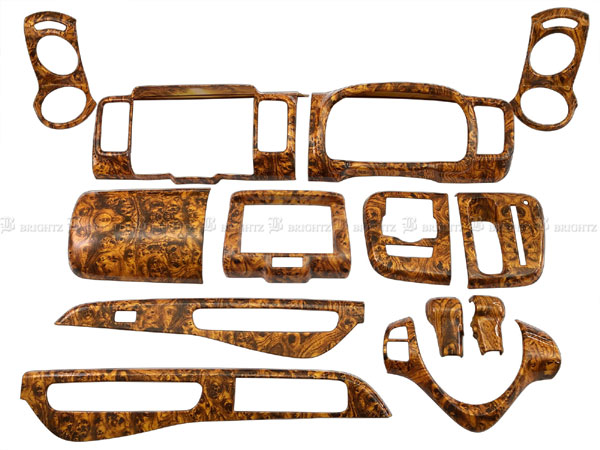 BRIGHTZ NV100クリッパーリオ DR17W インテリアパネルセット 13PC ウッド調 2DINナビ用 WOOD−PAN−172_1