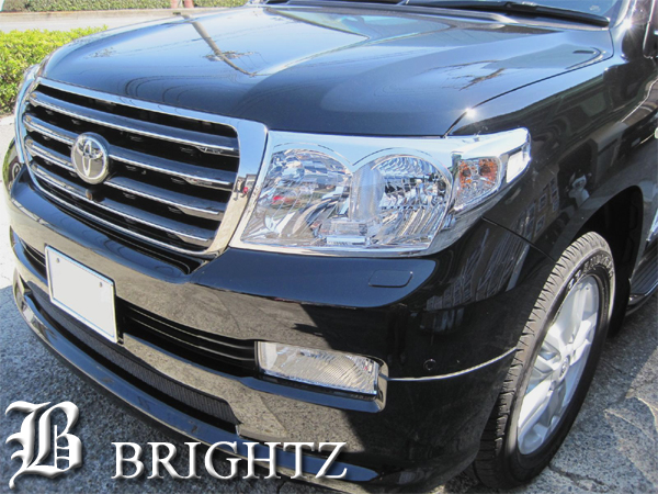 BRIGHTZ ランクル 200 前期 メッキヘッドライトリング ランドクルーザー HEAD−043