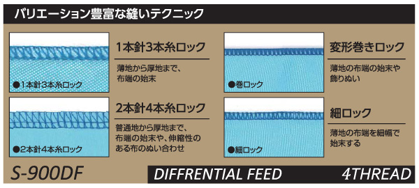 シンガー ロック ミシン S-900DF プロフェッショナル2 2本針4本糸 差動送り機能 3年保証 SINGER （代引不可／北海道追加送料あり）