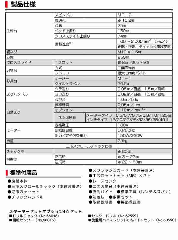 Mr.Meister 卓上旋盤 Compakt7 スターターセット 66075 万能精密旋盤 コンパクト7 オプション4点セット 工作機械 東洋アソシエイツ 代引