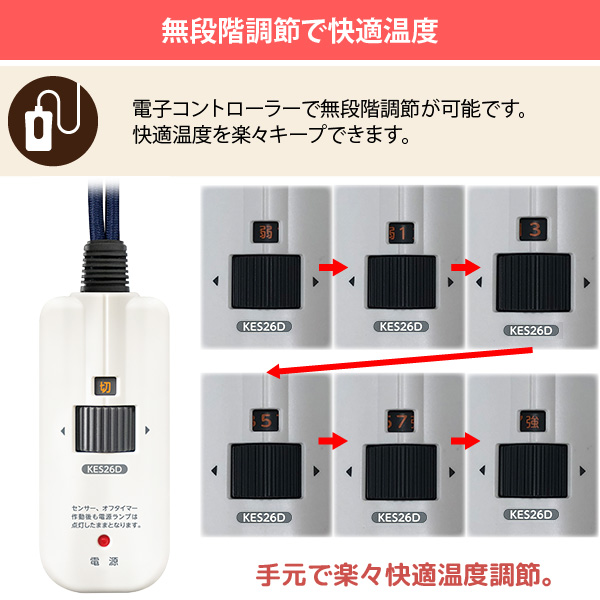 ユアサプライムス こたつ用 取り替えヒーター YKH-H601ES(DK) 交換用薄型 コタツヒーターユニット 人感センサー付き こたつヒーター 600W_6