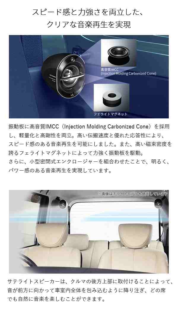 サテライトスピーカー TS-STX510-B ブラック カロッツェリア 車載用