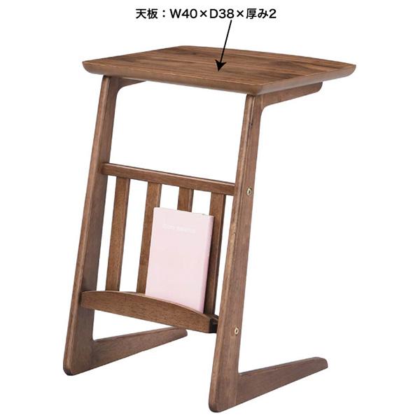 サイドテーブル ウォールナット突板を使用 ソファサイドテーブル 幅40cm×奥41cm 代引不可 北海道・沖縄県・離島部別途追加送料_3