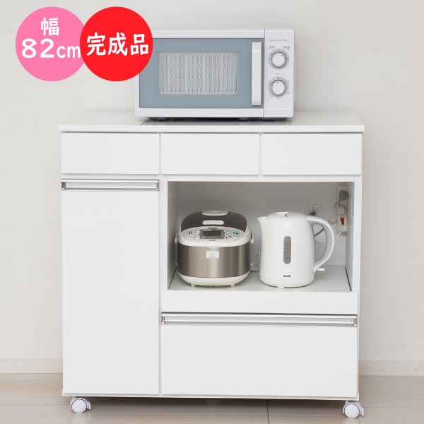 キャスター付きレンジ台 コンセント付で炊飯器やケトルも置ける 代引不可 北海道・沖縄県・その他離島部は別途送料お見積もり