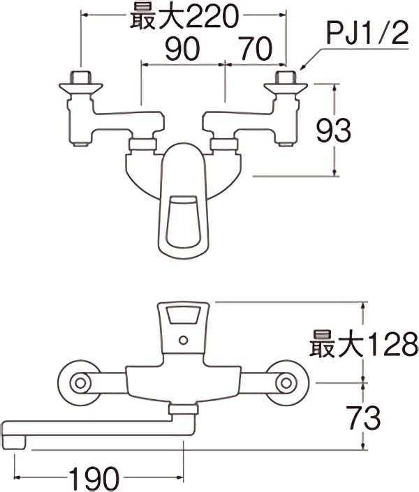 SANEI 壁付シングルレバー混合栓 一般地用 K1712-3U-13 水栓金具 キッチン用 キッチン水栓 三栄水栓の通販はau PAY マーケット  ユアサｅネットショップ au PAY マーケット－通販サイト