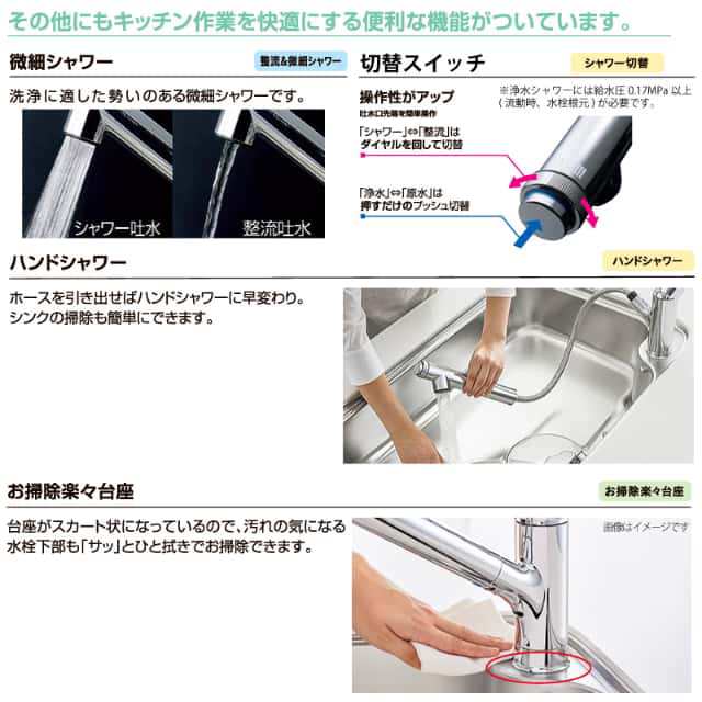 LIXIL(リクシル) INAX キッチンシャワー付シングルレバー混合水栓 寒冷地用 SF-H - 1