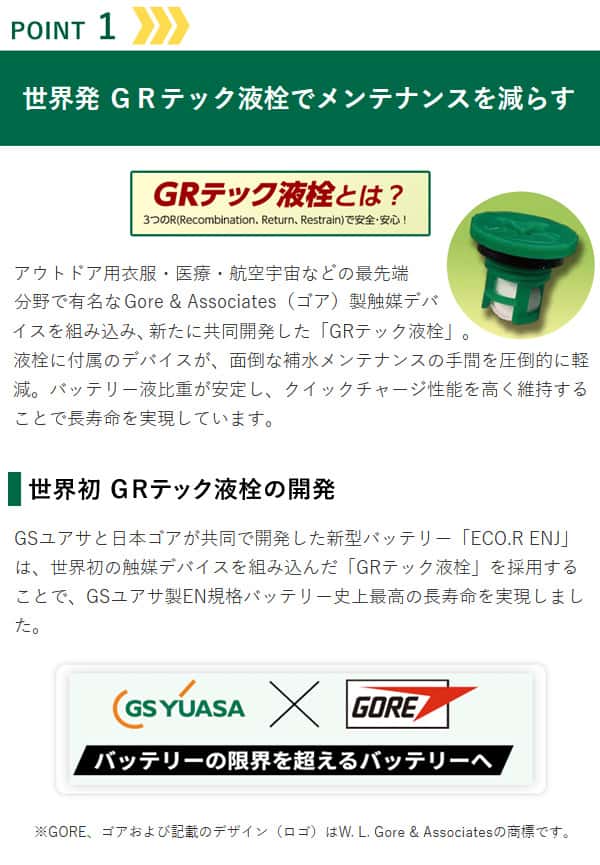 GSユアサ 自動車用 バッテリー ECO.R ENJシリーズ ENJ-410LN5-IS アイドリングストップ車 ハイブリッド車 充電制御車 GS YUASA 代引不可_2
