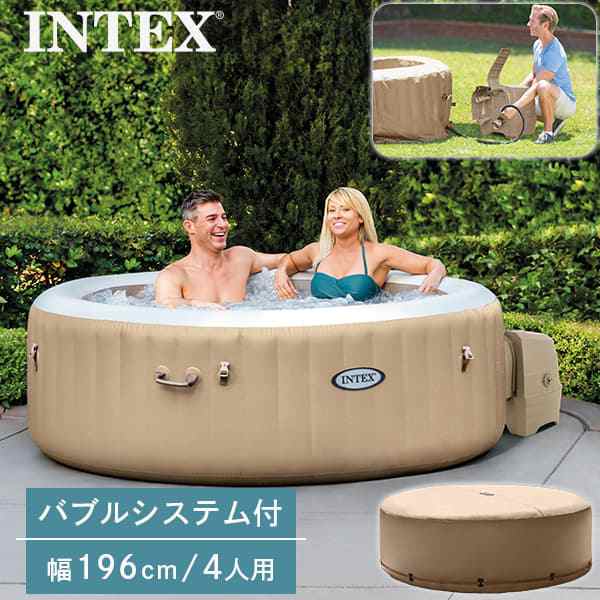 インテックス 家庭用ジャグジー ピュアスパ PURE SPA 幅196cm 4人用 ...