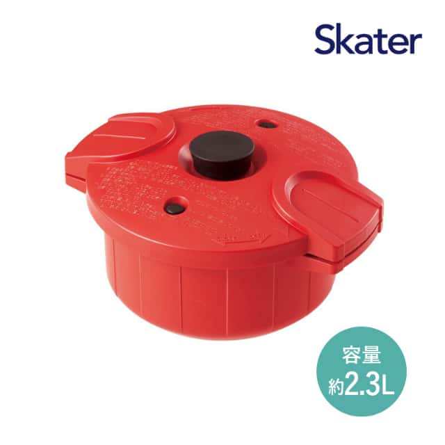 電子レンジ圧力鍋 極み味 レッド MWP1-239564 電子レンジ専用 プラスチック製 調理鍋 赤 なべ 圧力調理 安全 安心 キッチン スケーターの通販は 5,779円