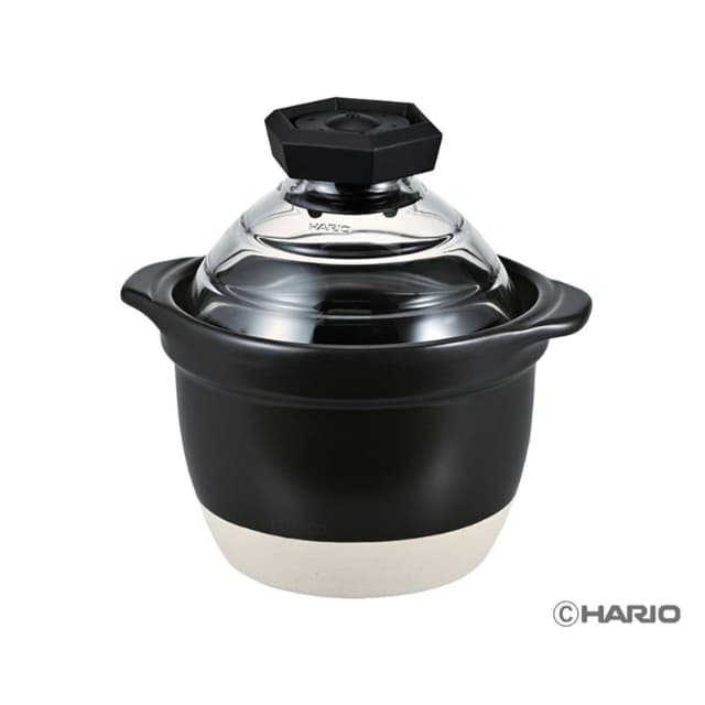 ハリオ フタがガラスのご飯釜 1〜2合 GNR-150-B 直火 ガス ご飯釜 ご飯鍋 ガラスフタ ガラス蓋 炊飯 萬古焼 GNR150B hario HARIOの通販は 9,900円