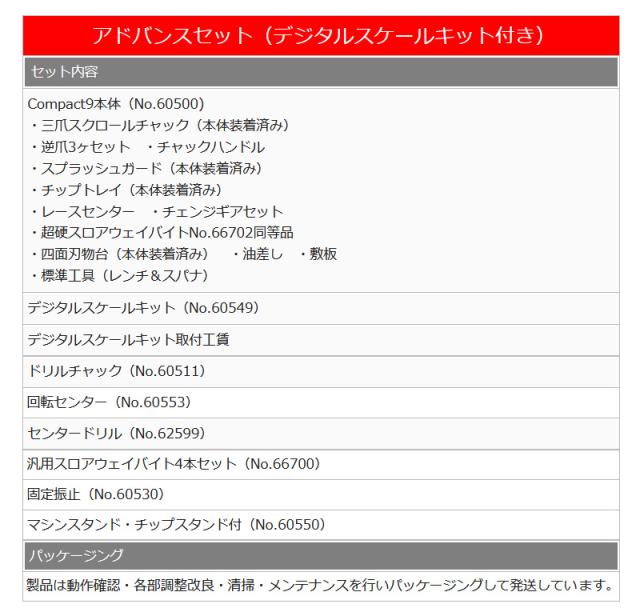 Mr.Meister 60579 精密卓上旋盤Compact9アドバンスセット(デジタルスケールキット付き) コンパクト9 東洋アソシエイツ 代引不可_8