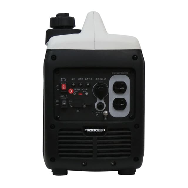 パワーテック インバーター発電機 1.1kVA PG1100is ハイパワー 軽量 静音設計 ガソリンエンジン 小型 家庭用 停電時 非常用 電源_3