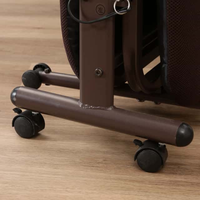 14738 ワンタッチベッド フリーロック42段 マット付き 折りたたみ 中国製 組立品 不二貿易 KJ-120-42-BR 【メーカー直送/代引不可】_6