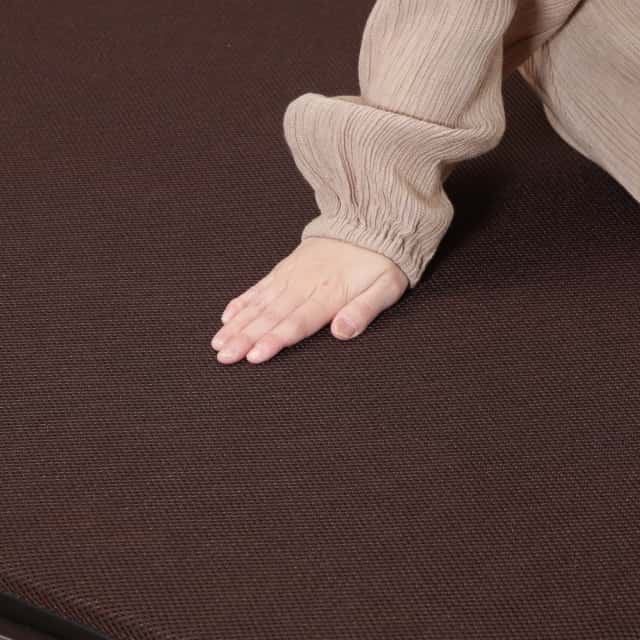 14739 ワンタッチベッド フリーロック42段 高床 マット付 折りたたみ 中国製 組立品 不二貿易 KJ-120H-42-BR 【メーカー直送/代引不可】_2