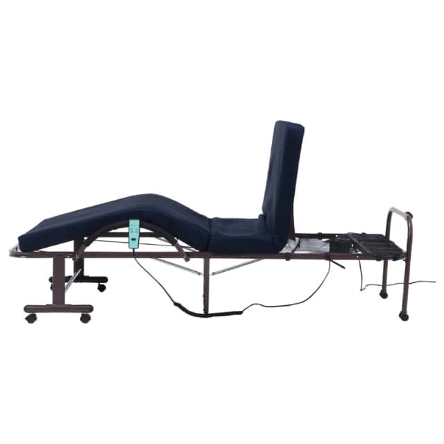 14745 折りたたみ電動ベッド リクライニングベッド 高床 マット付き 中国製 組立品 不二貿易 FU-05-5H-42 【メーカー直送/代引不可】_3