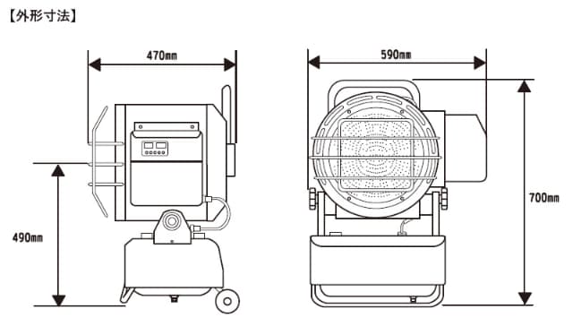 ナカトミ 赤外線ヒーター 50/60Hz兼用 SH-17D ぬく助 単相100V 灯油