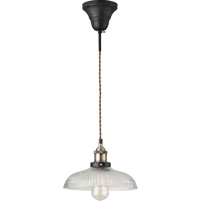 ペンダントライト E26口金 LED電球対応 LHT-711 ガラスシェード 1灯 吊下げ灯 コード長1m 60W白熱電球付き 東谷 AZUMAYA 代引不可_5