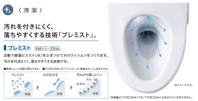 TOTO 温水洗浄便座 ウォシュレット TCF8CKM01 (#NW1 #SC1 #SR2) KMシリーズ 瞬間式 (プレミスト/おまかせ節電) 暖房便座 リモコン付き 掃除かんたん トートー_1