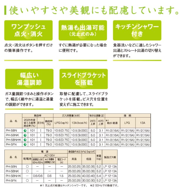 パロマ 湯沸し器 元止式 5号 PH-5BN 都市ガス 12A/13A LPガス 屋内型